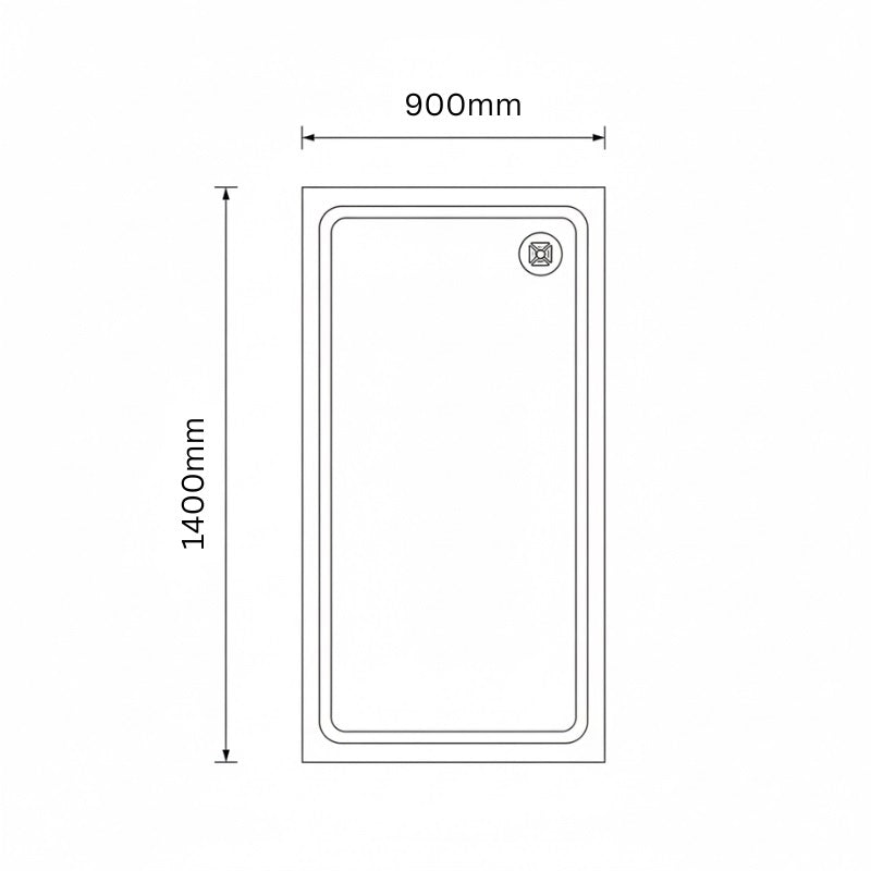 Black Rectangular Slate Effect Shower Tray - Choice of Size
