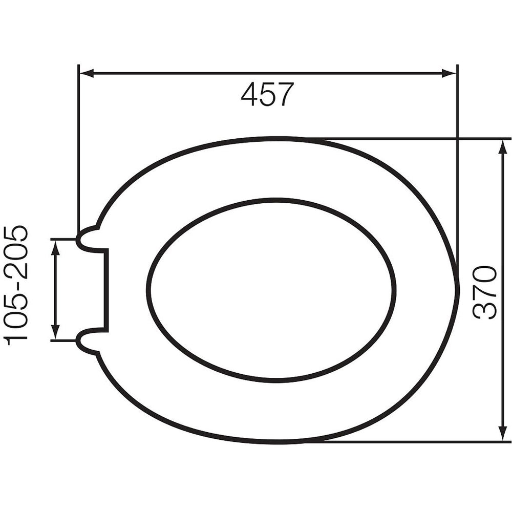 Modern Standard Toilet Seat – Silver Wood Effect, 457 x 370mm