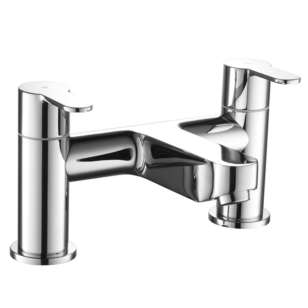 Modern Bathroom Round Deck Mounted Bath Filler Tap - Choice of Colour