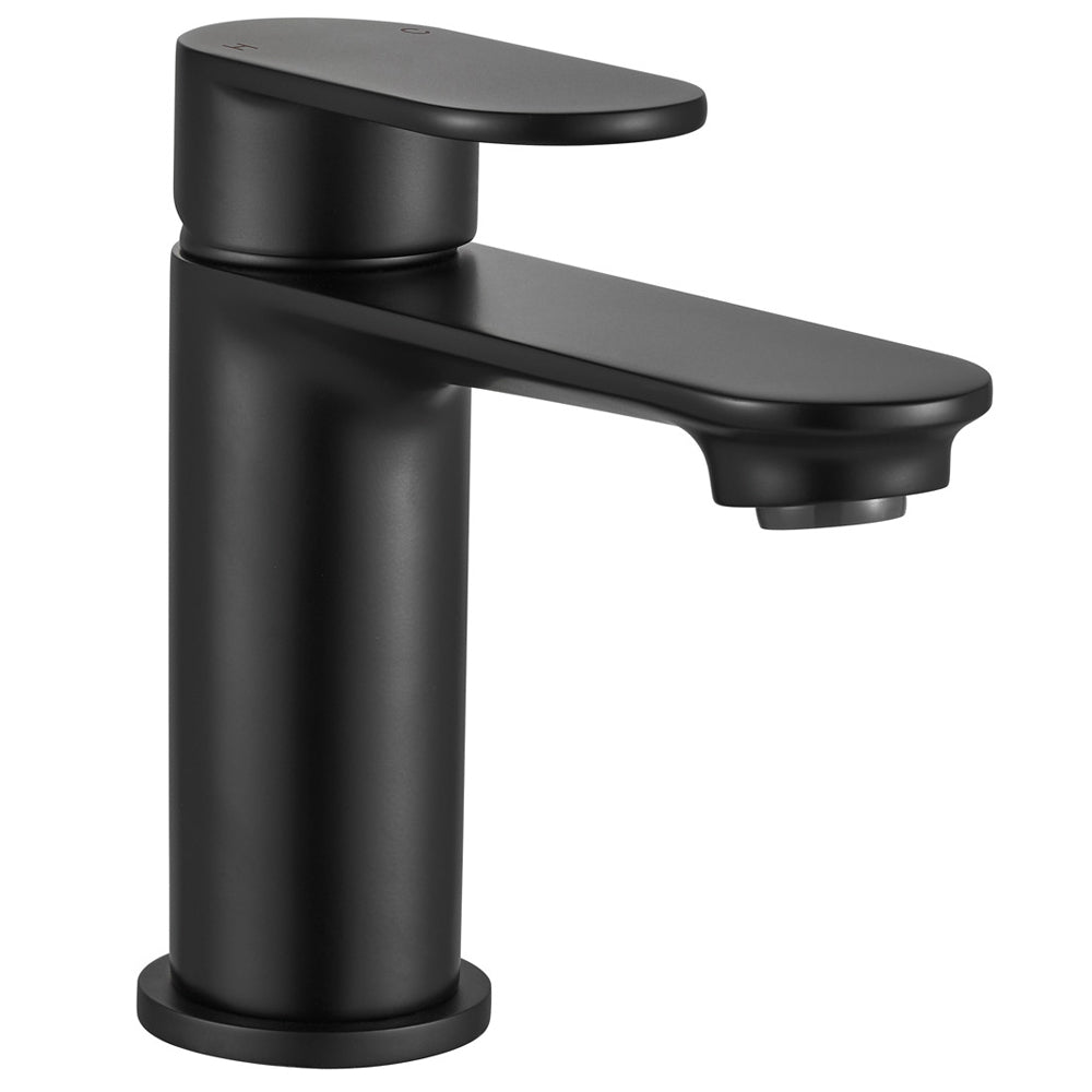 Contemporary Bathroom Round Mono Basin Mixer Tap with Waste - Choice of Colour