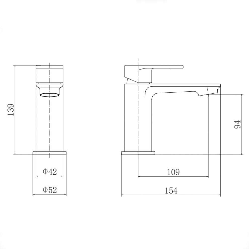 Contemporary Bathroom Round Mono Basin Mixer Tap with Waste - Choice of Colour