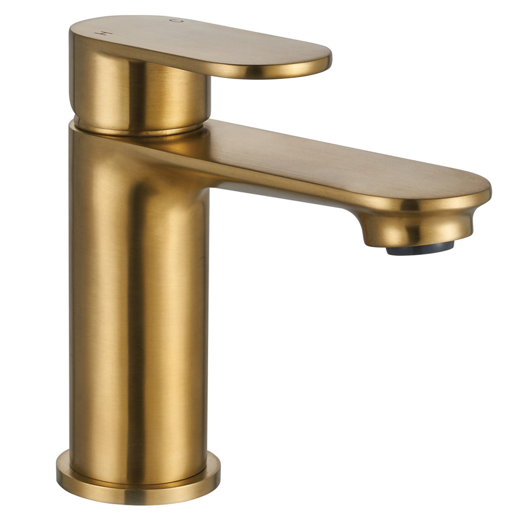 Contemporary Bathroom Round Mono Basin Mixer Tap with Waste - Choice of Colour