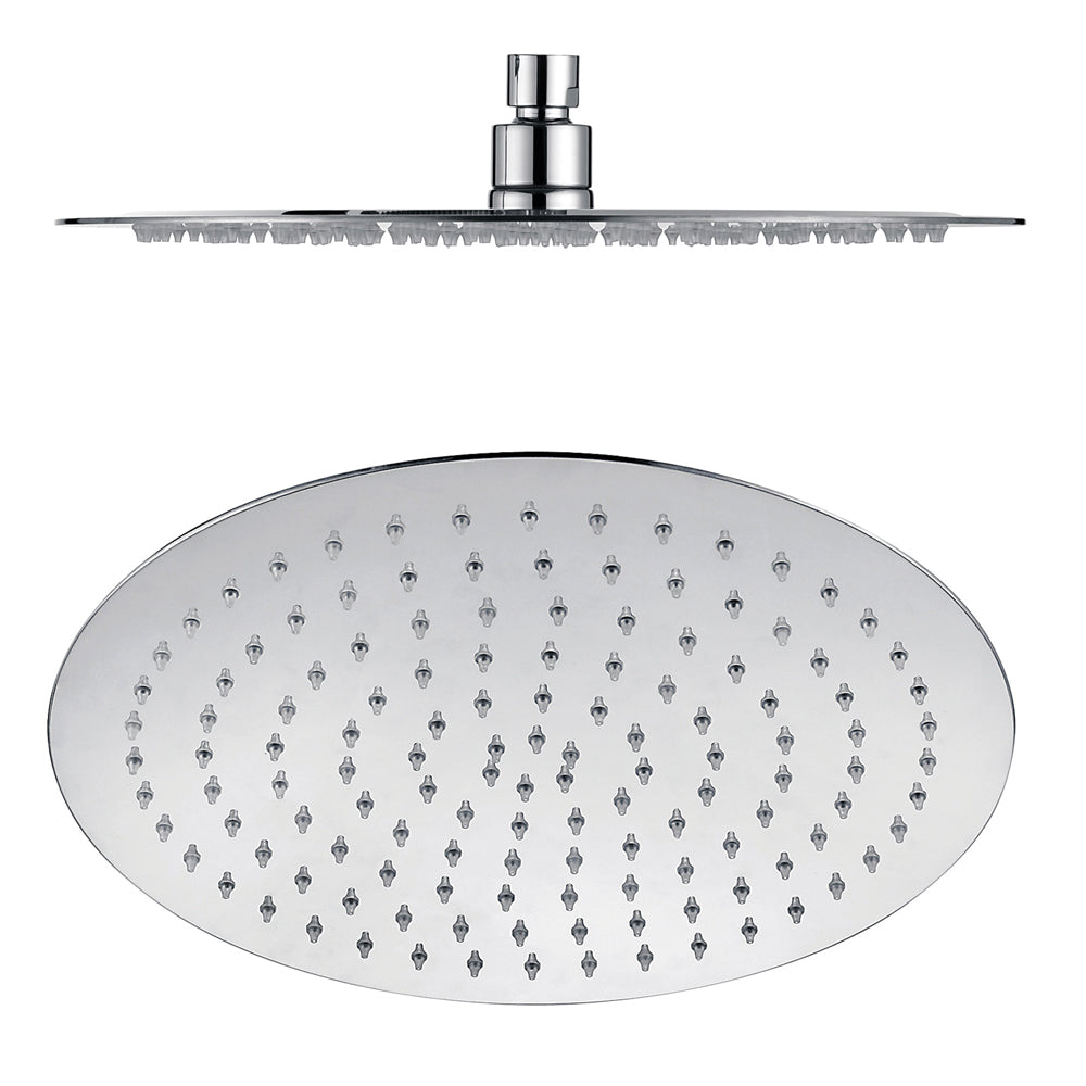 Modern Slimline 12” Round Fixed Shower Head – Chrome, 300mm