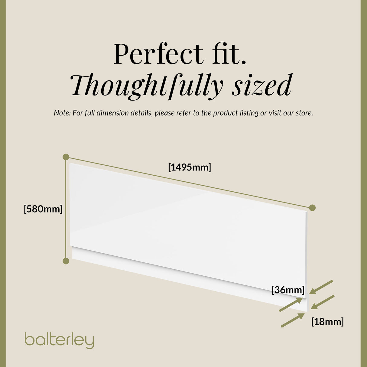 Gloss White MDF Bath Front Panel with Plinth - Choice of Size