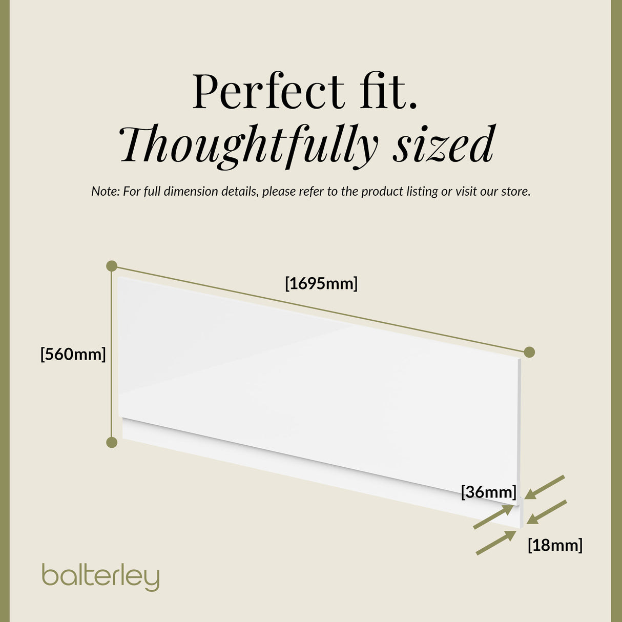 Gloss White MDF Bath Front Panel with Plinth - Choice of Size