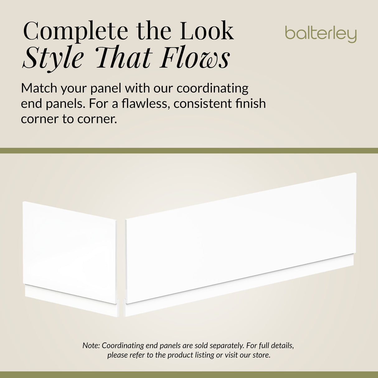 Gloss White MDF Bath Front Panel with Plinth - Choice of Size