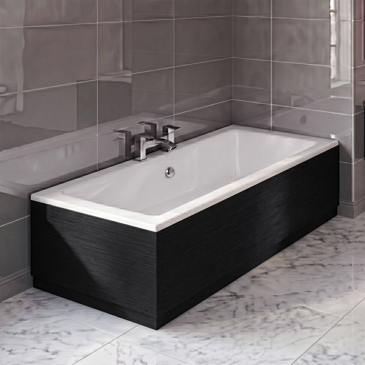 Contemporary 700mm Square Bath End Panel - Choice of Colour