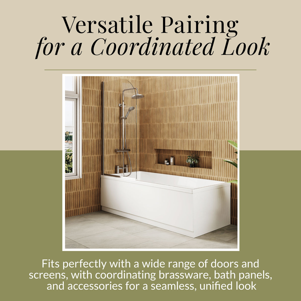 Contemporary Square Single Ended Bath Tub & Leg Set - Multiple Sizes