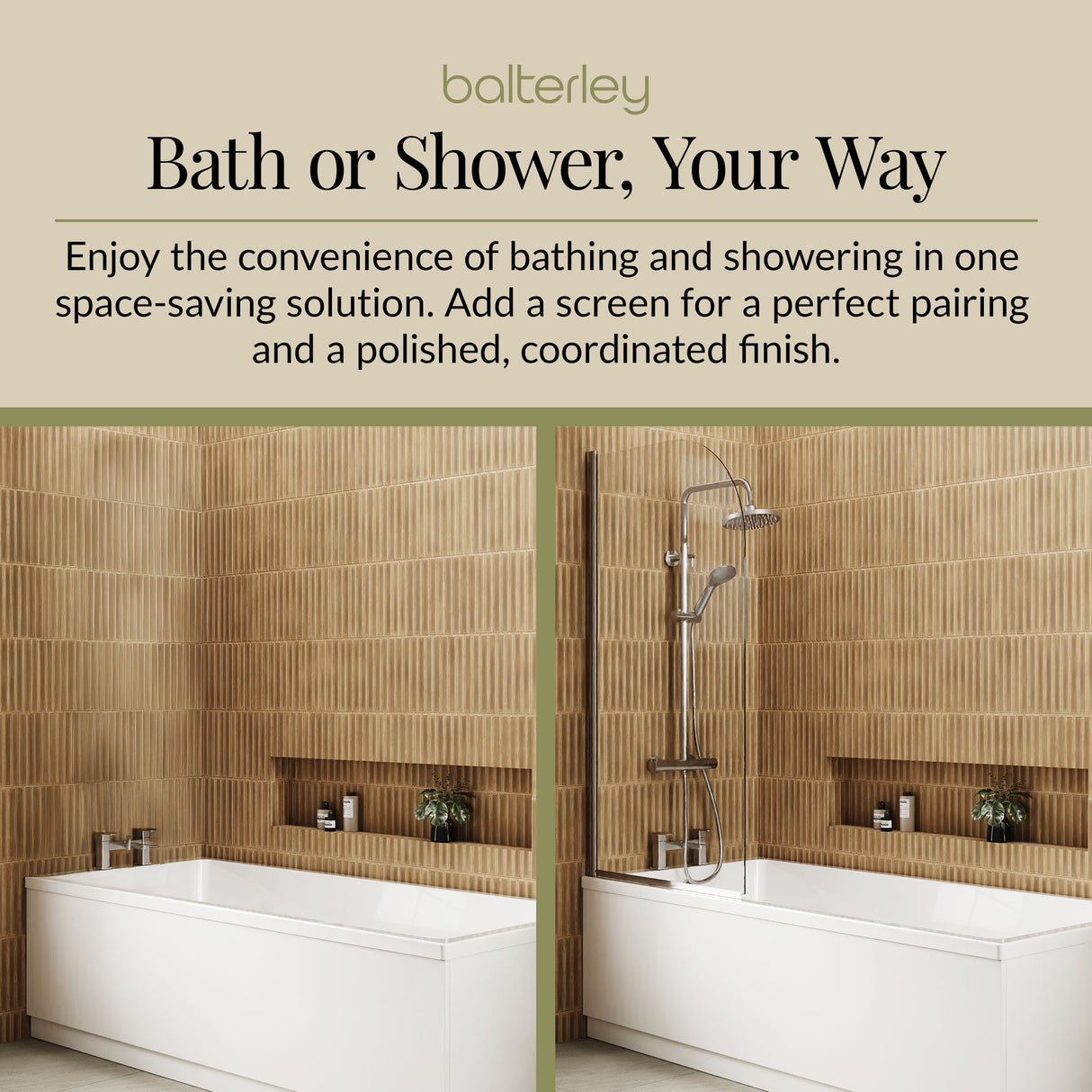 Contemporary Square Single Ended Bath Tub & Leg Set - Multiple Sizes