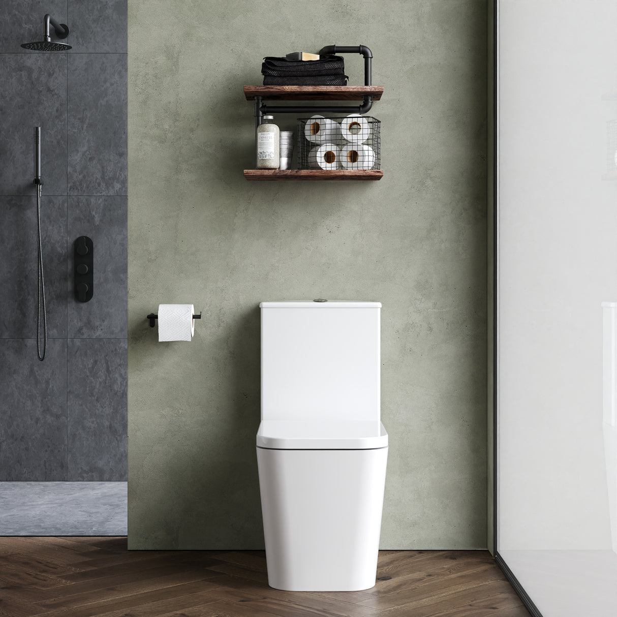 Rimless Close-Coupled Toilet with Soft-Close Seat – White, 792 x 385 x 62mm
