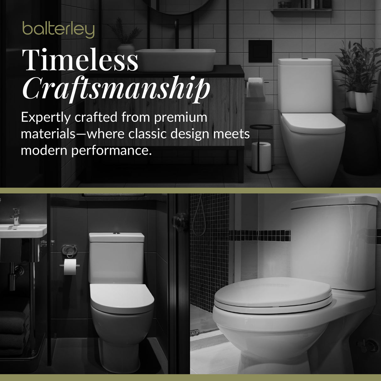 Traditional White Close Coupled Bathroom Toilet with Cistern & Soft Close Seat – 470mm