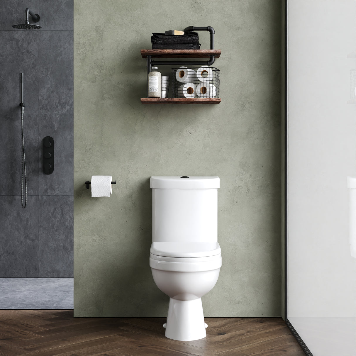 Vito Ceramic Bathroom Bundle – Toilet Pan with Cistern, Soft-Close Seat & 550mm Basin with Full or Semi Pedestal (1TH or 2TH)