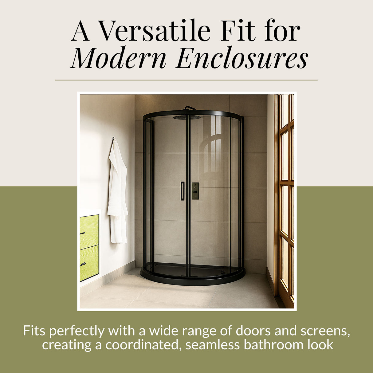 D Shape Shower Tray - 1050mm - Available in White and Slate Grey