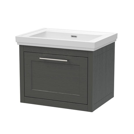 Traditional Wall Hung Vanity Basin Unit with Fireclay Basin - Choice of Size, Colour and Basin Type