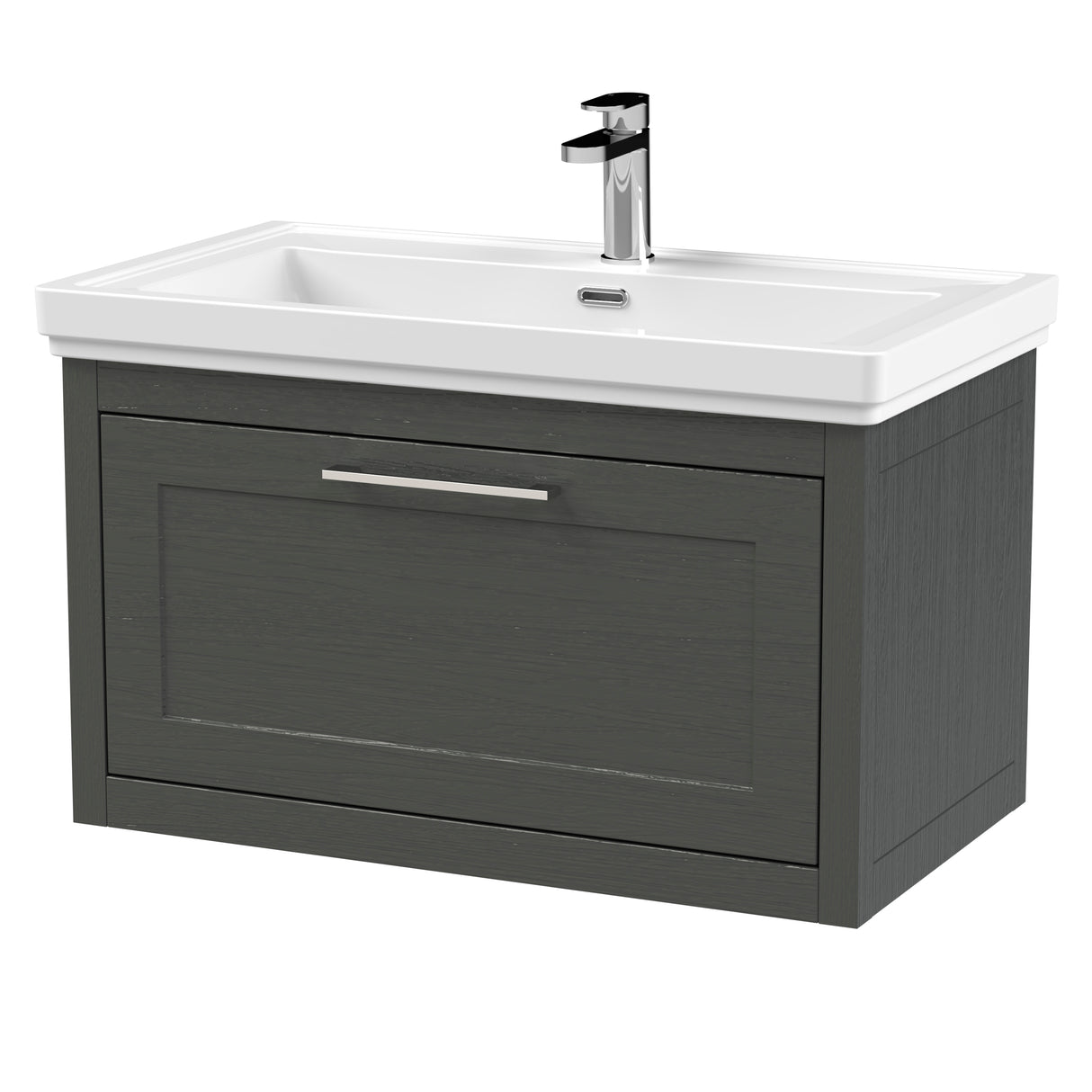 Traditional Wall Hung Vanity Basin Unit with Fireclay Basin - Choice of Size, Colour and Basin Type