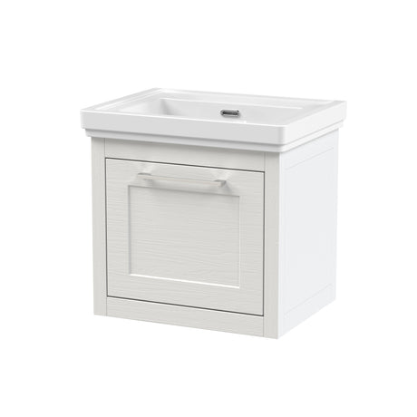 Traditional Wall Hung Vanity Basin Unit with Fireclay Basin - Choice of Size, Colour and Basin Type
