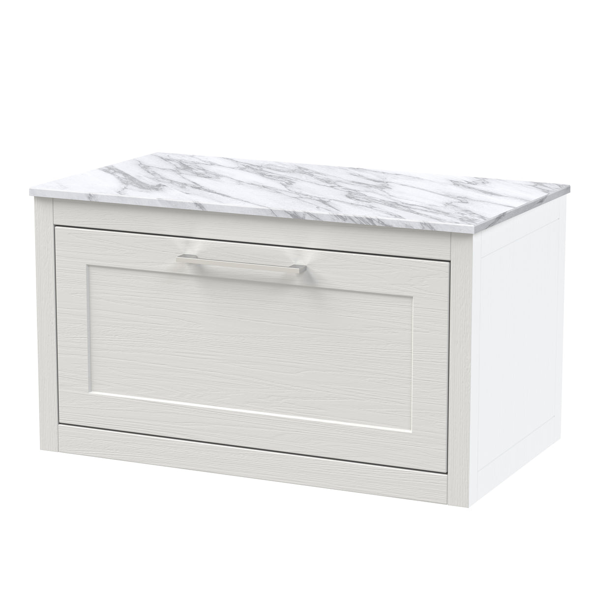 Traditional Bathroom Wall Hung Vanity Unit and Worktop - Choice of Size and Colour