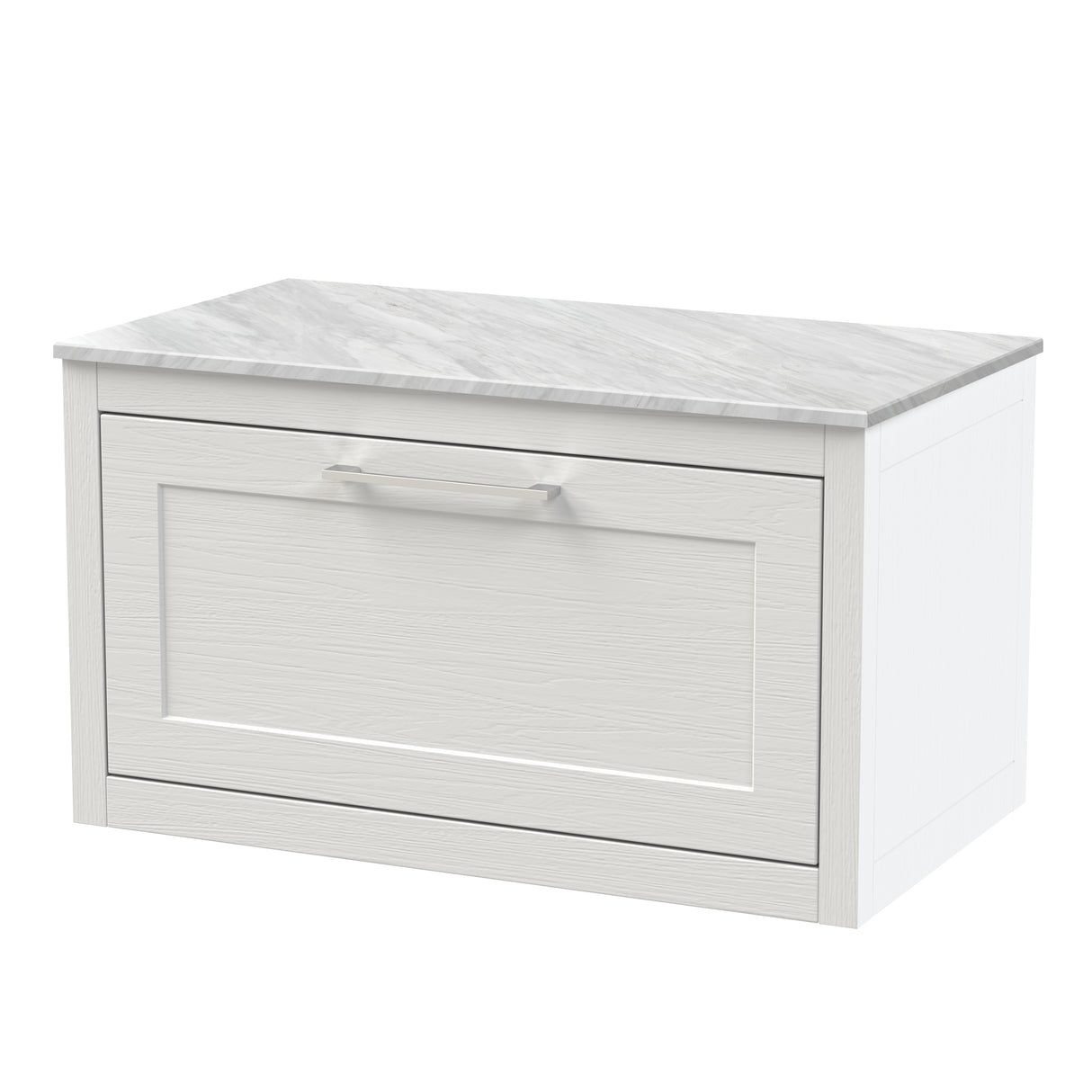 Traditional Bathroom Wall Hung Vanity Unit and Worktop - Choice of Size and Colour
