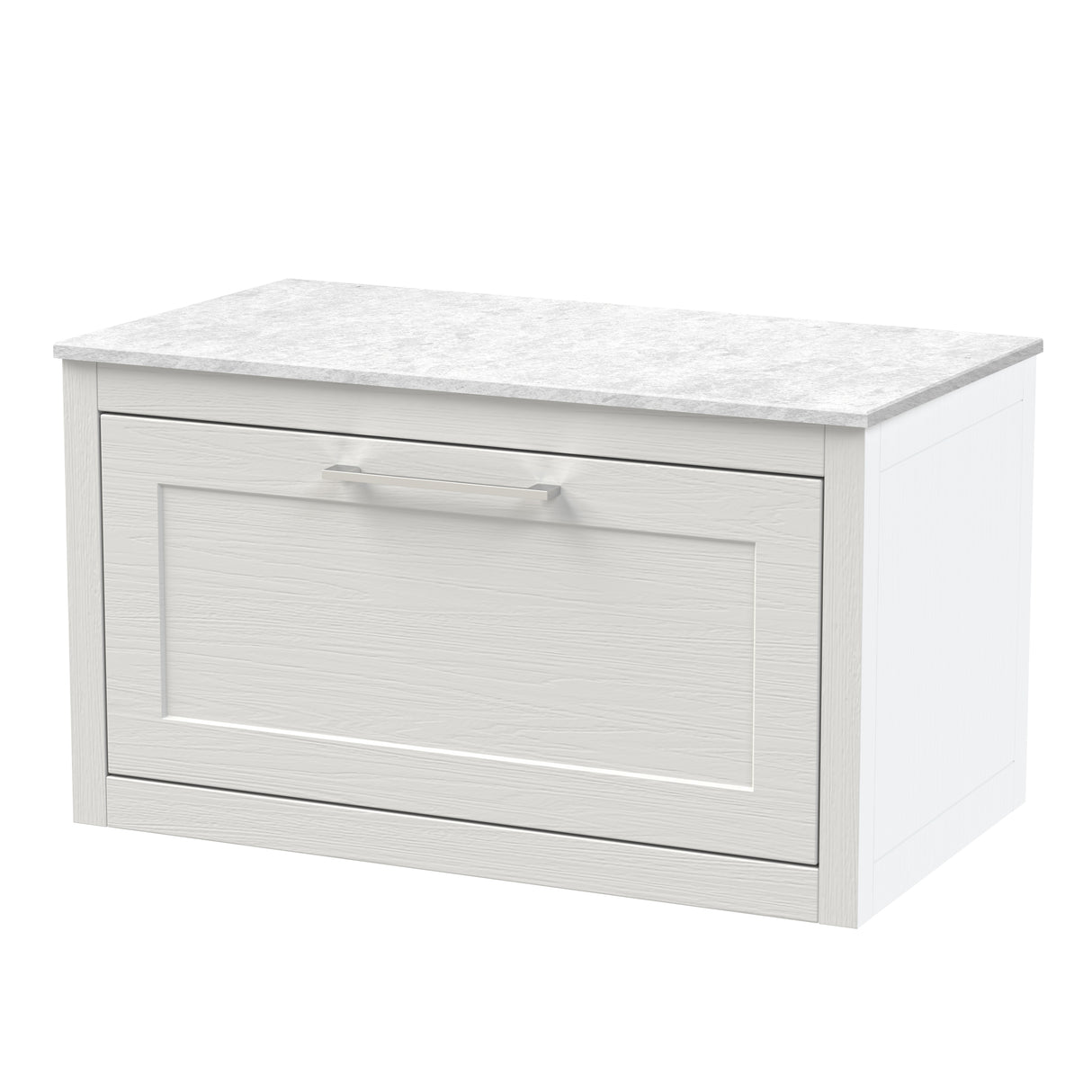 Traditional Bathroom Wall Hung Vanity Unit and Worktop - Choice of Size and Colour