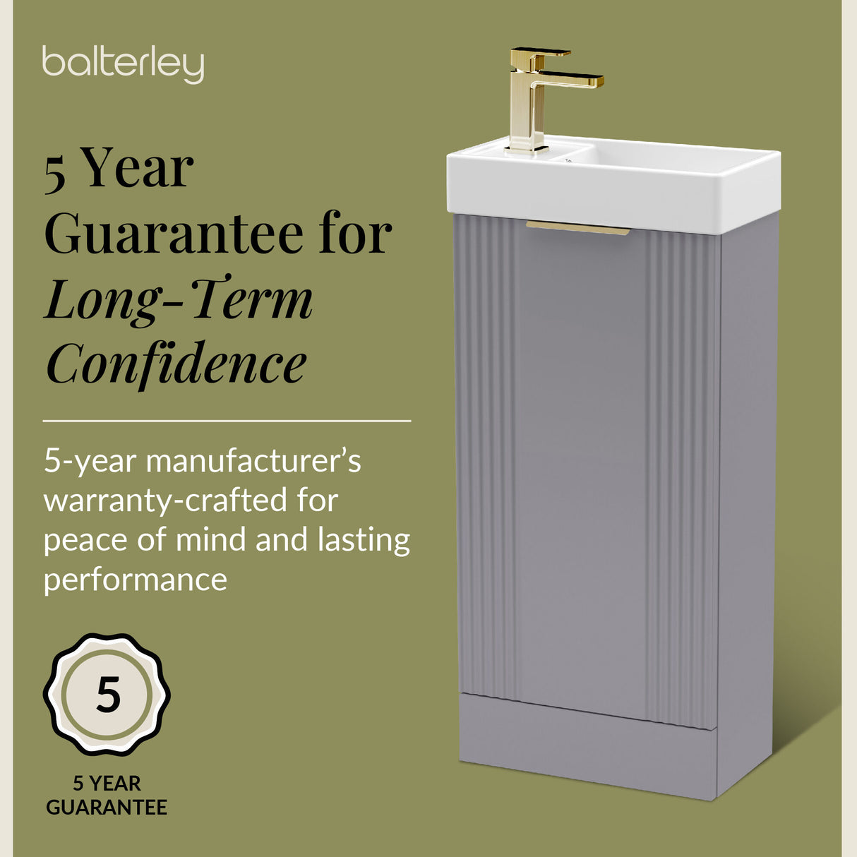 Retro Floor Standing Bathroom Cloakroom Vanity Basin Unit - Multiple Colours