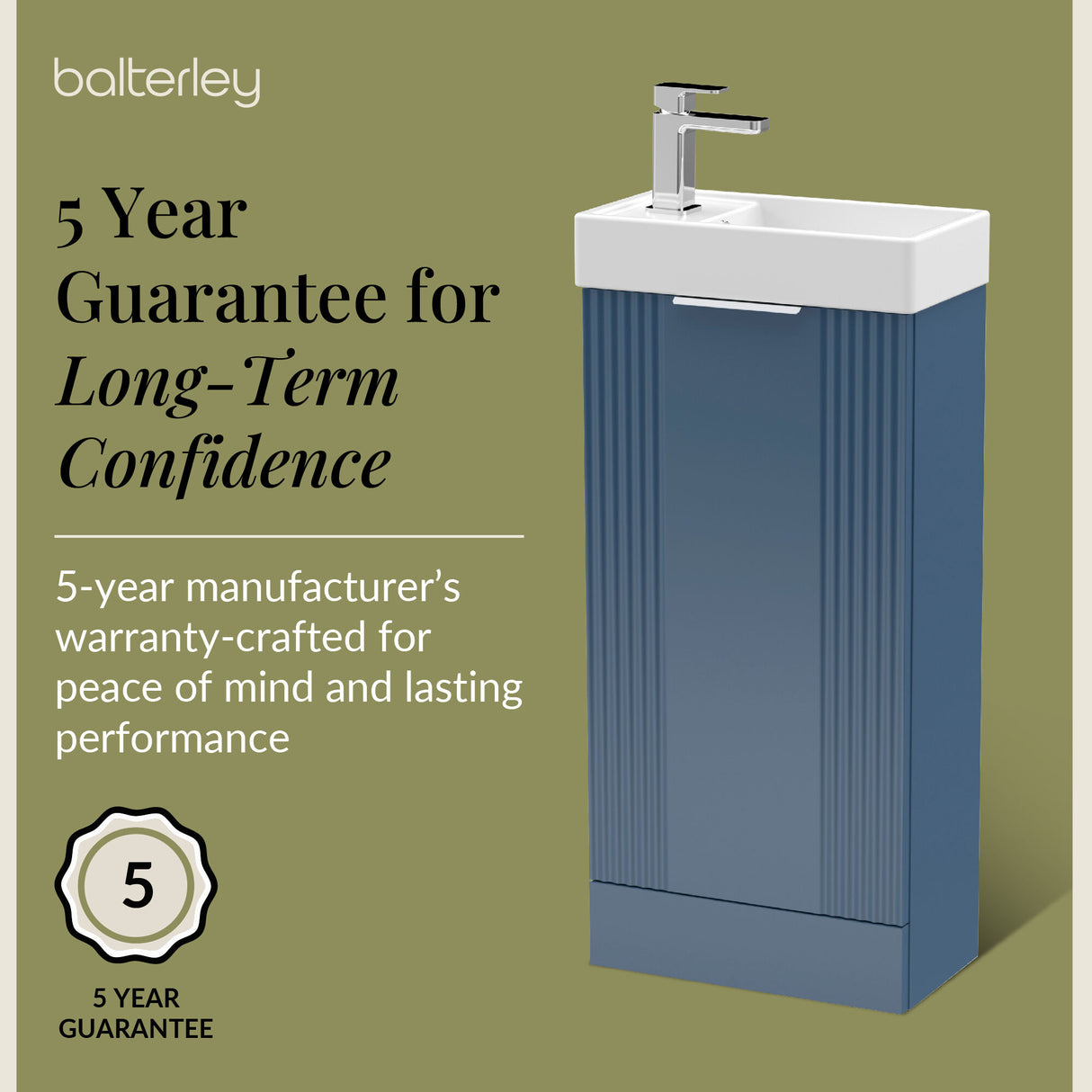 Retro Floor Standing Bathroom Cloakroom Vanity Basin Unit - Multiple Colours