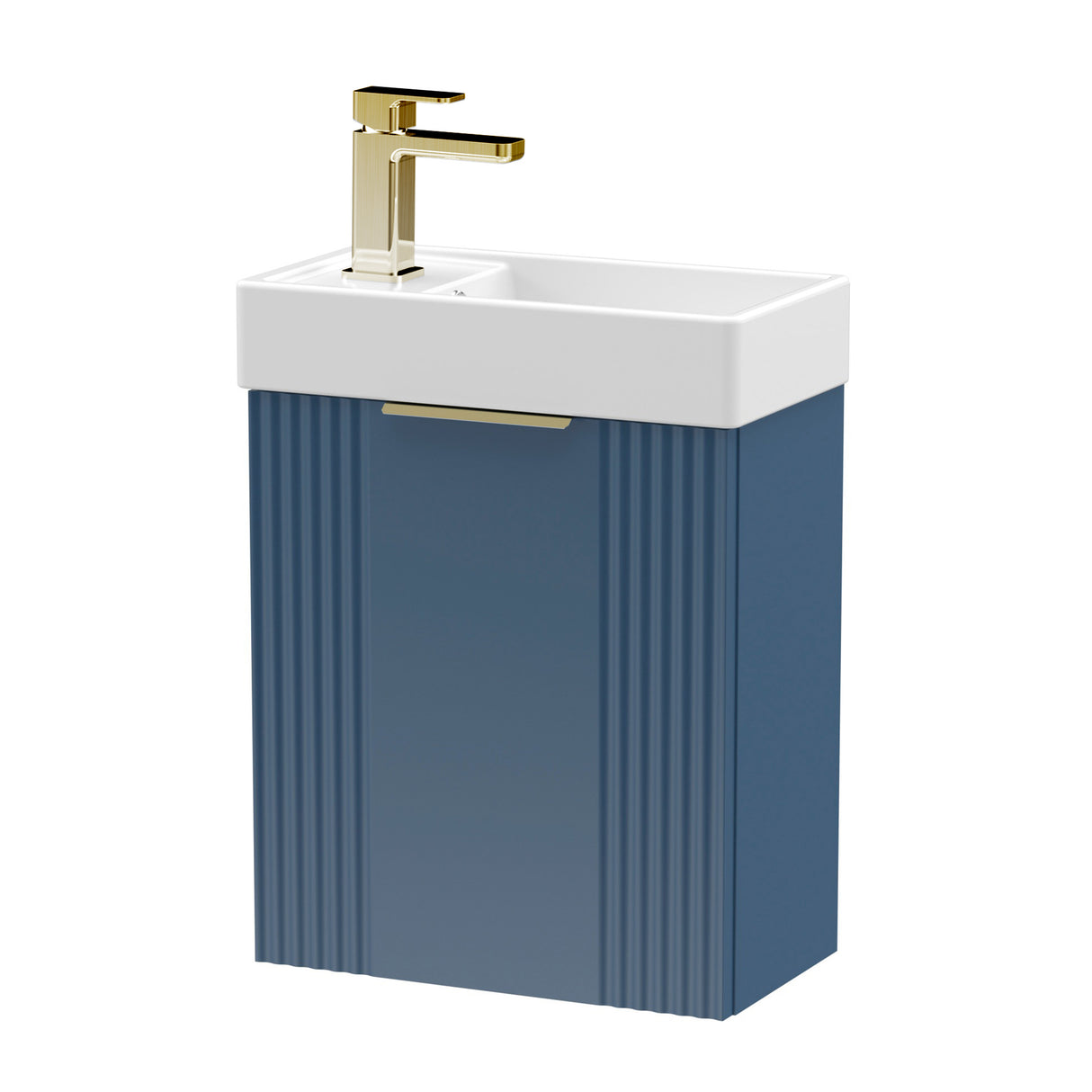 Retro Wall Hung Bathroom Cloakroom Vanity Basin Unit - Multiple Colours