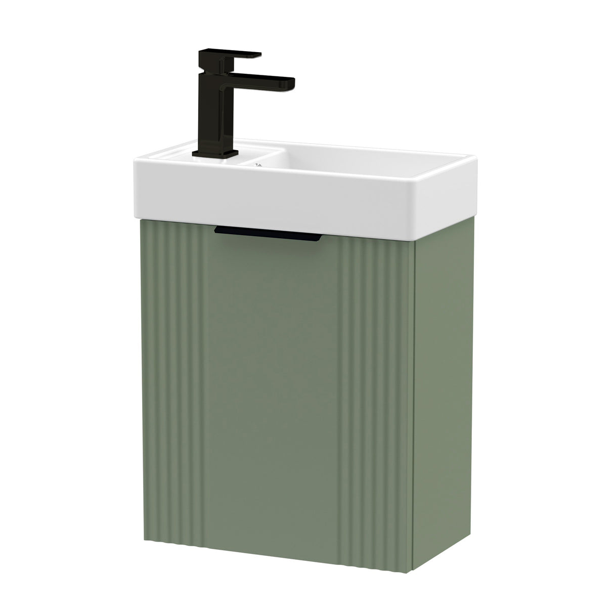 Retro Wall Hung Bathroom Cloakroom Vanity Basin Unit - Multiple Colours