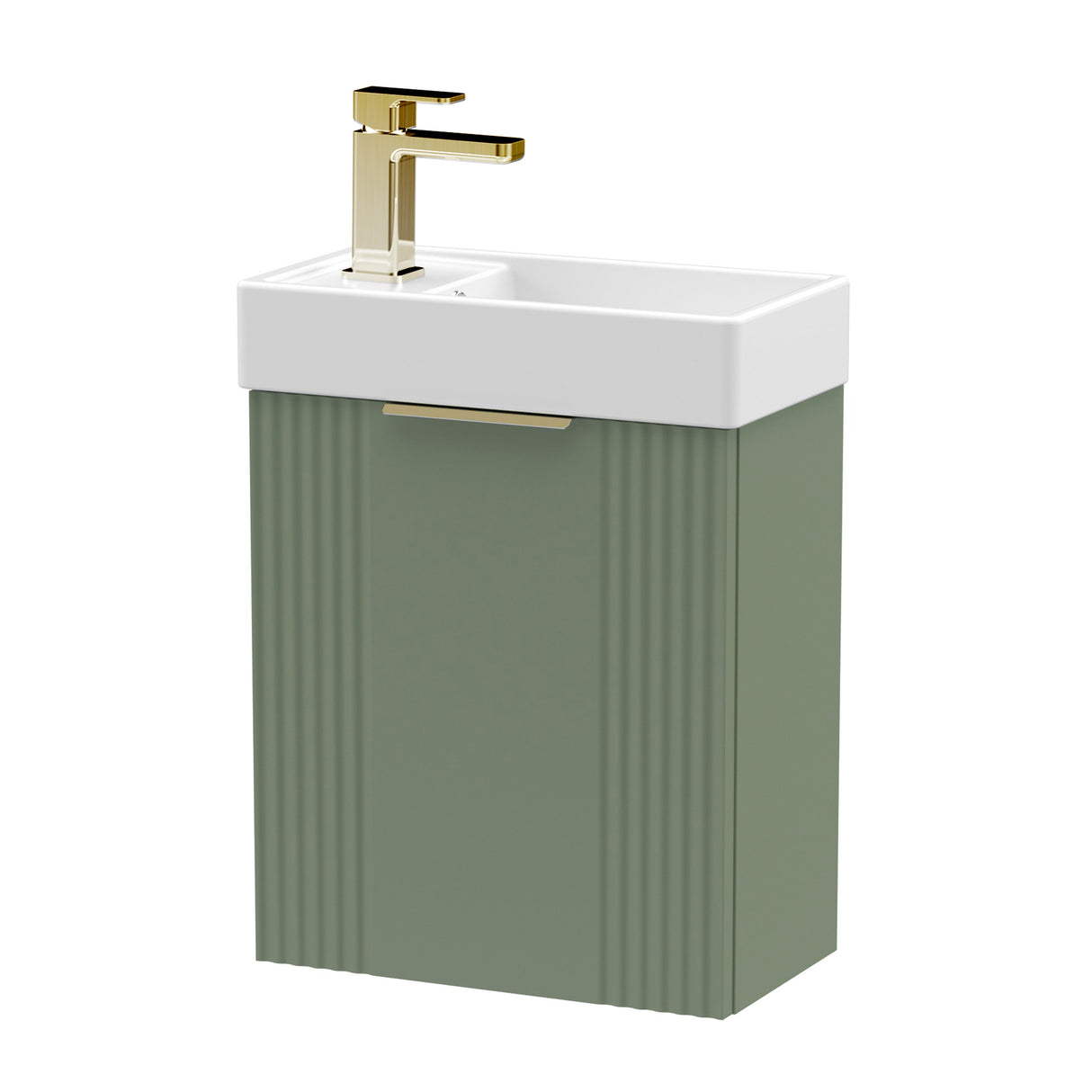 Retro Wall Hung Bathroom Cloakroom Vanity Basin Unit - Multiple Colours