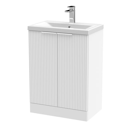 Fluted Front Floor Standing Vanity Basin Unit with Choice of Size, Colour and Handle Options