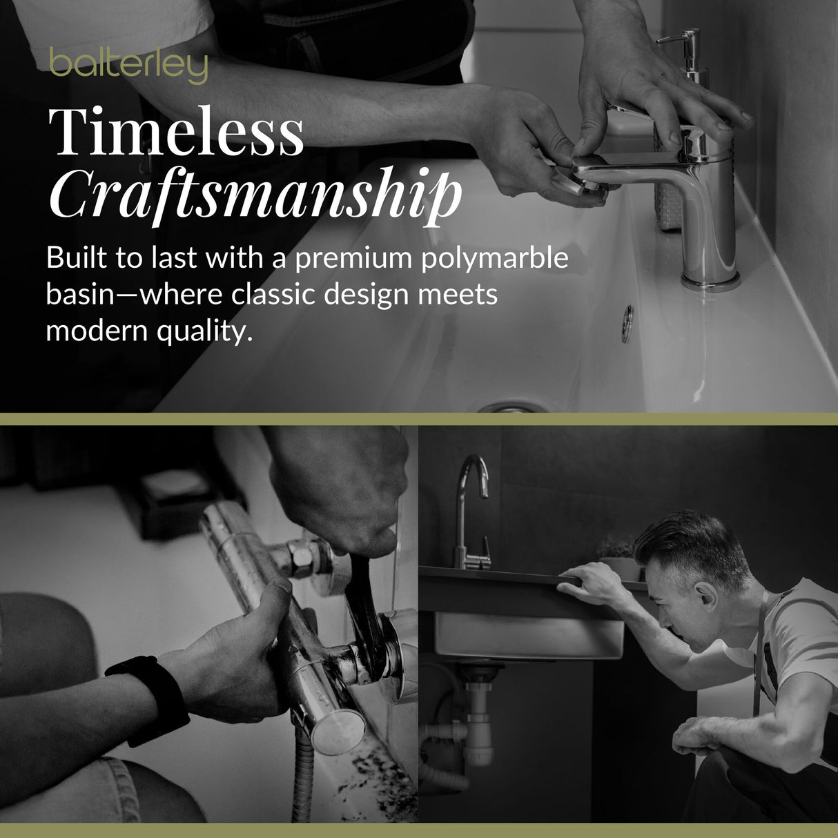 400mm Floor Standing Bathroom Vanity & Basin - Chrome Handle - Gloss White