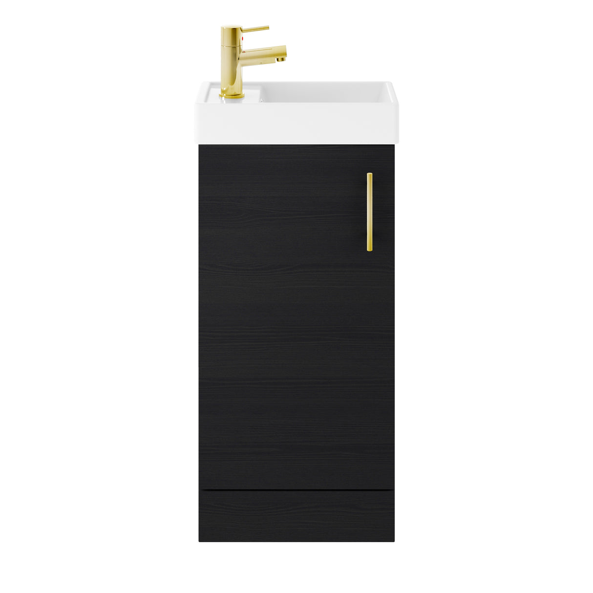 Compact Cloakroom Vanity Basin Unit, 400mm - Choice of Mount Type, Colour and Handle Finish