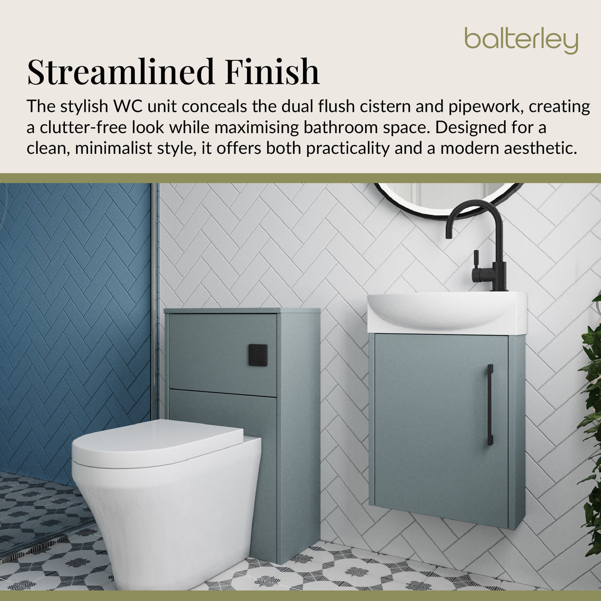 Winshill Wall Hung Cloakroom Bundle - Vanity, WC Unit, Toilet & Tap