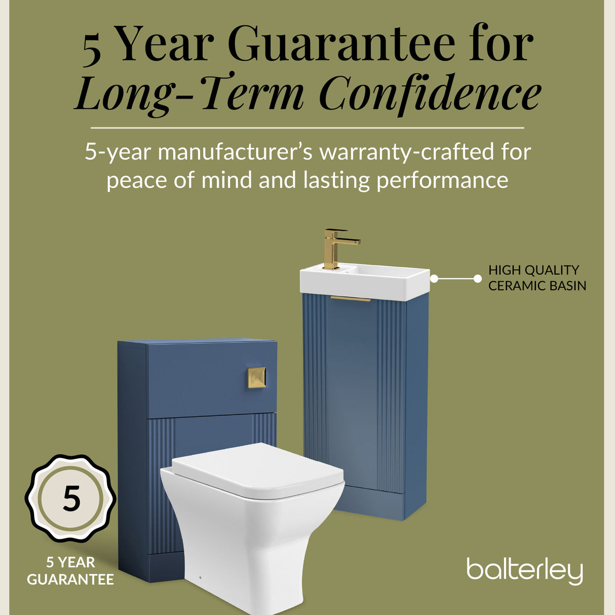 Retro Cloakroom Suite - Floor Standing Vanity Basin Unit, WC Unit, Toilet and Tap