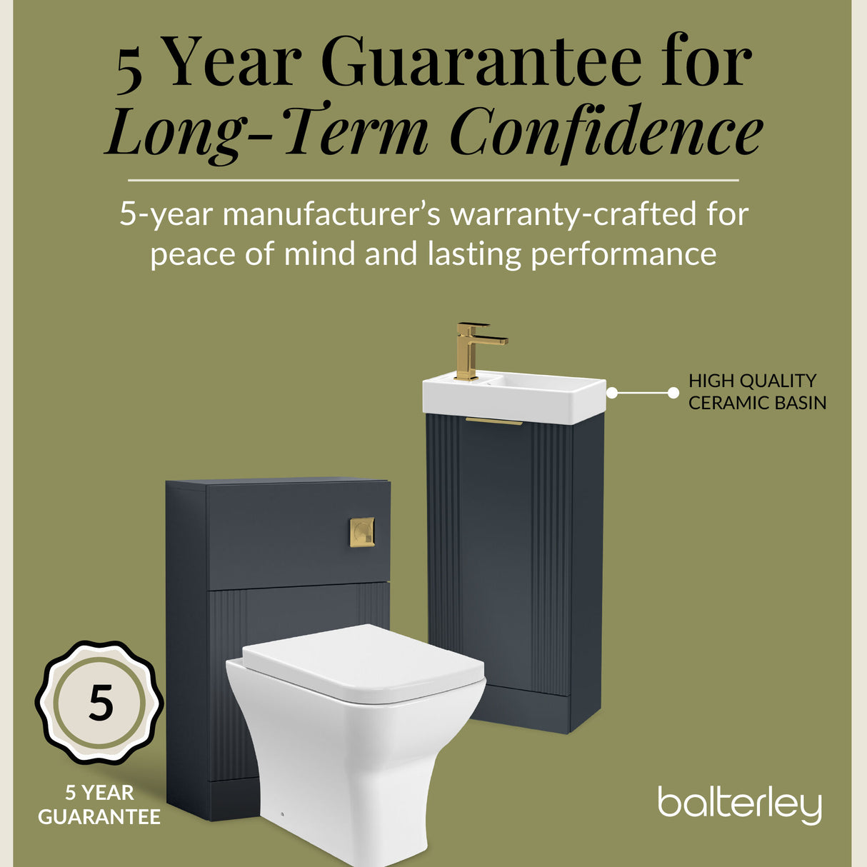 Retro Cloakroom Suite - Floor Standing Vanity Basin Unit, WC Unit, Toilet and Tap