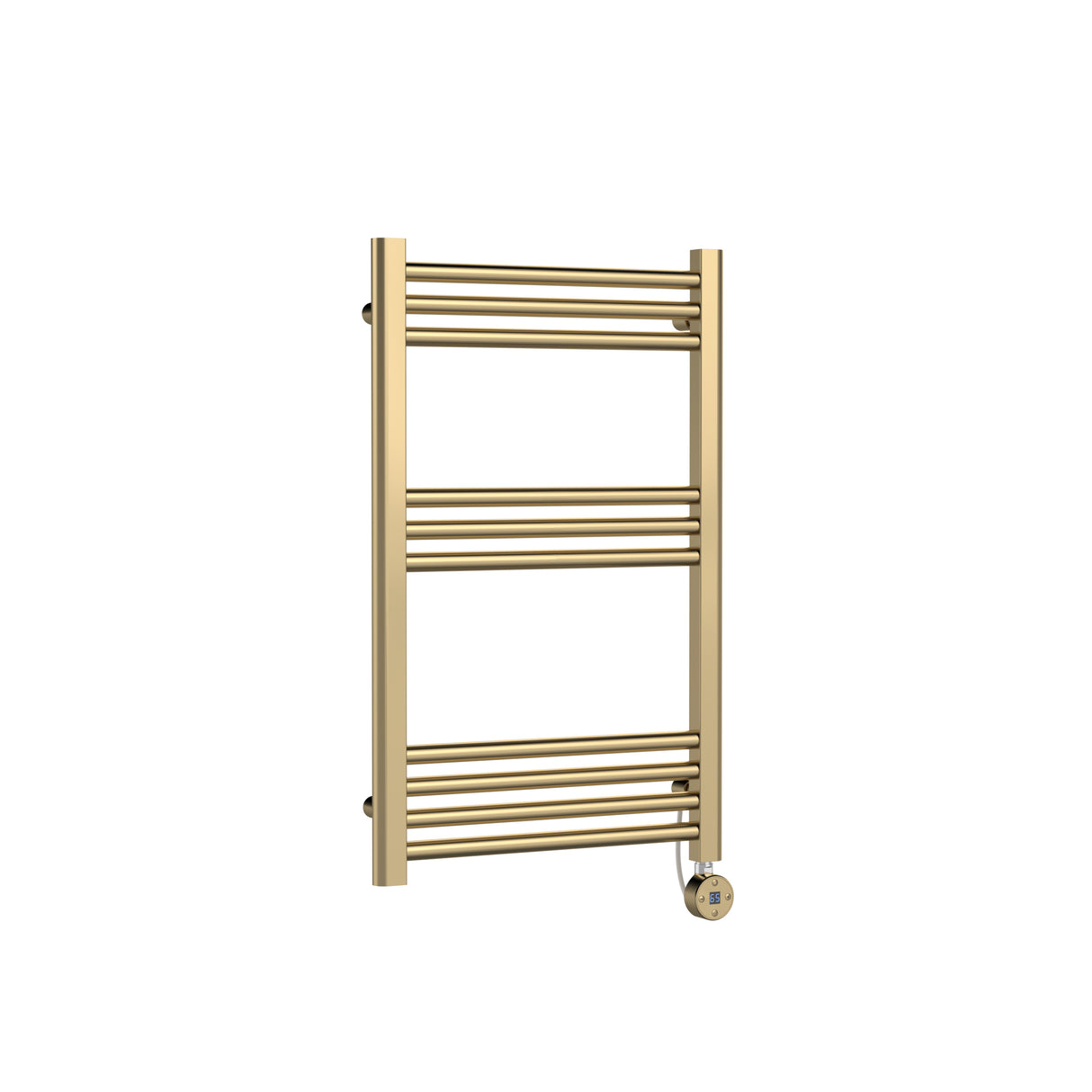 Electric Round Tube Heated Towel Rail with 10 Bars, 800 x 500mm, Choice of Finish