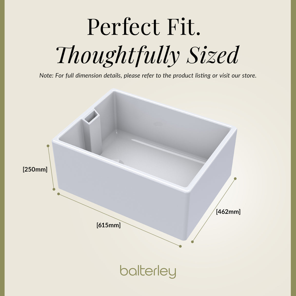 Single Bowl Fireclay Ceramic Belfast Kitchen Sink & French Classic Mono Sink Mixer Tap