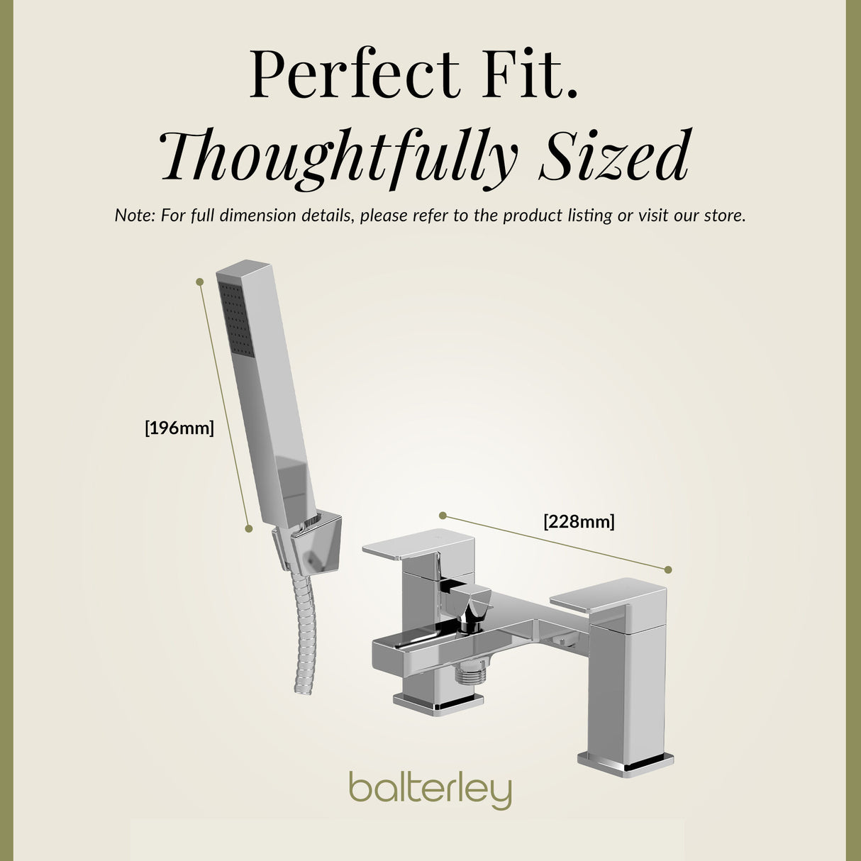 Square Deck Mounted Dual Lever Bath Shower Mixer Tap with Kit - Choice of Finish