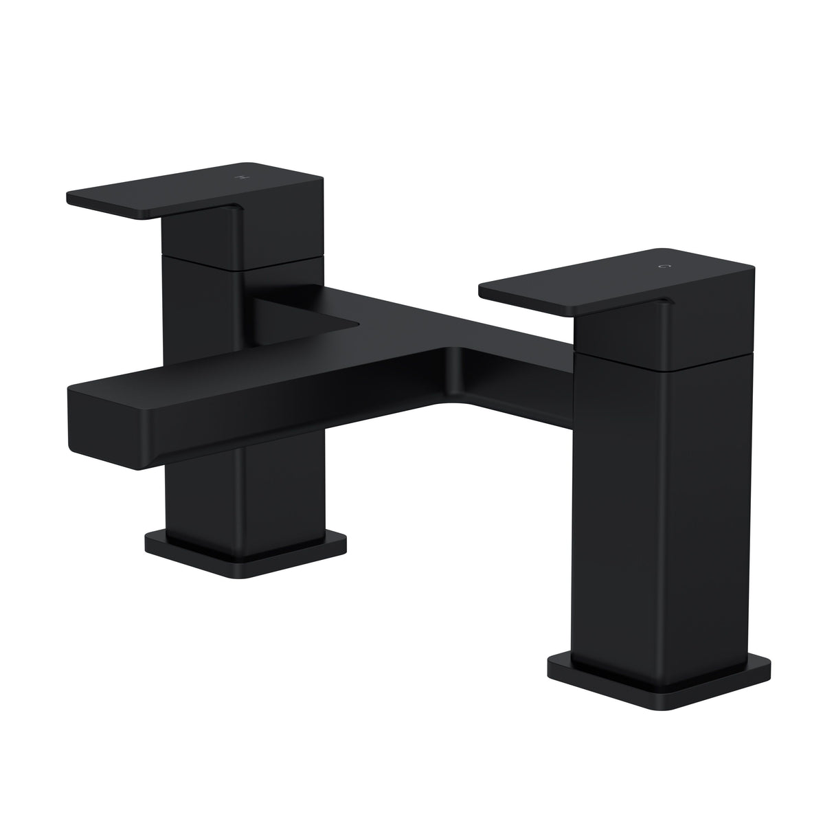 Square Dual Lever Deck Mounted Bath Filler Tap - Choice of Finish