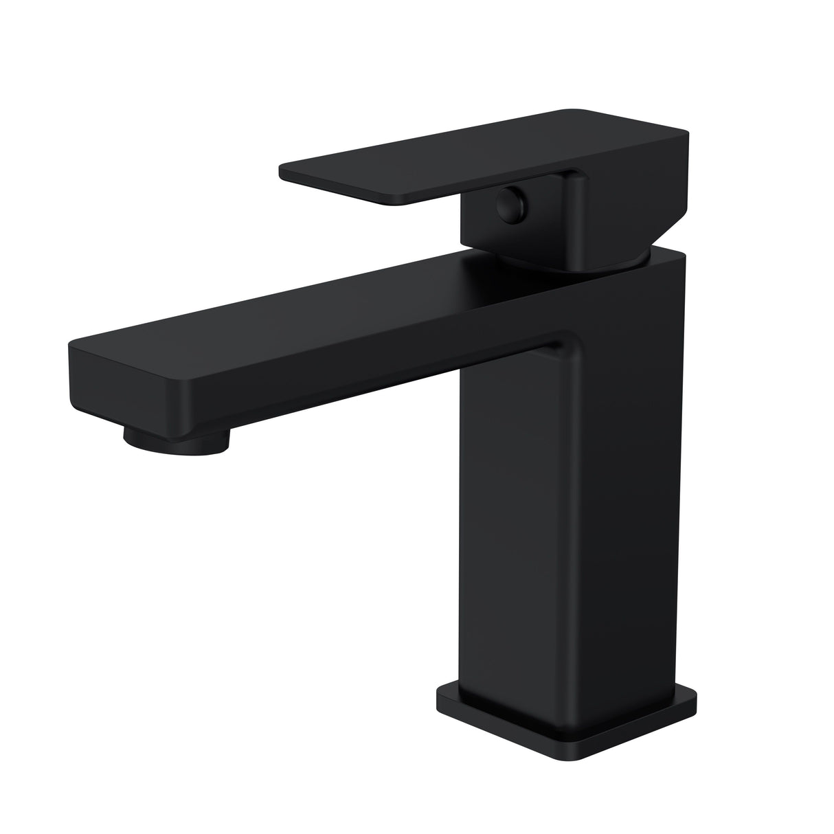 Square Mono Basin Mixer Bathroom Sink Tap with Push Button Waste