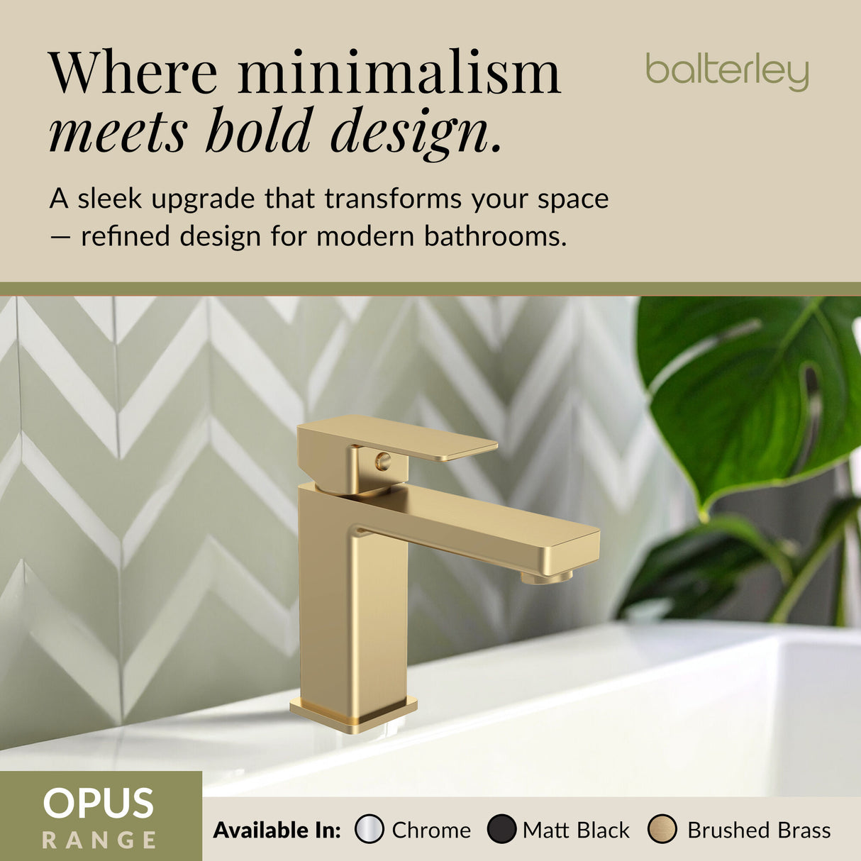 Square Mono Basin Mixer Bathroom Sink Tap with Push Button Waste