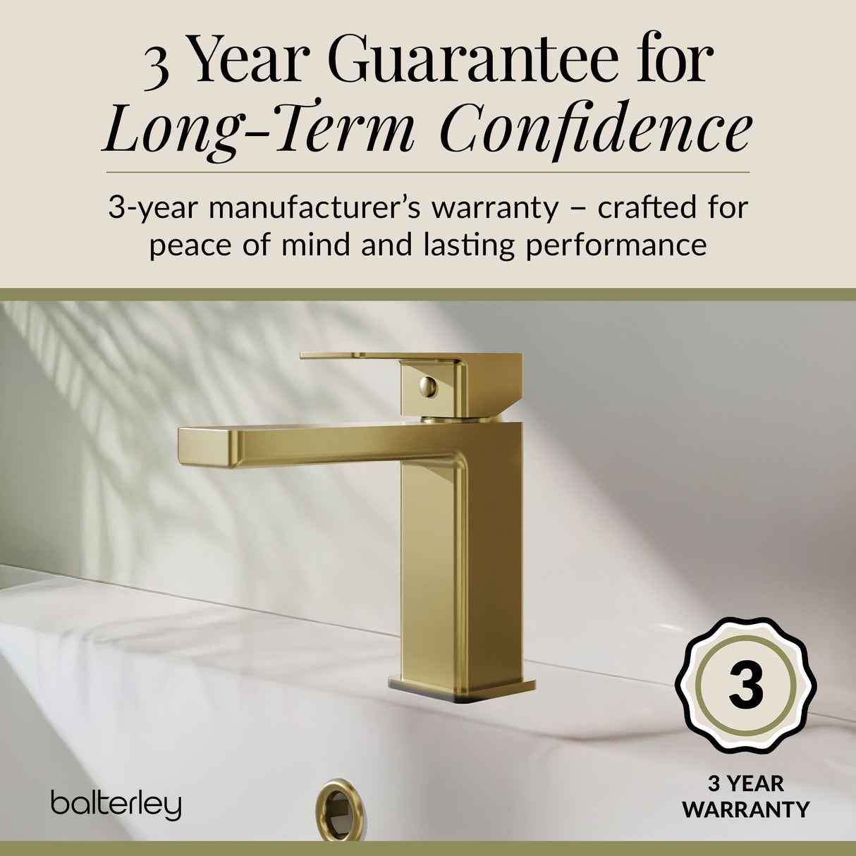 Square Mono Basin Mixer Bathroom Sink Tap with Push Button Waste