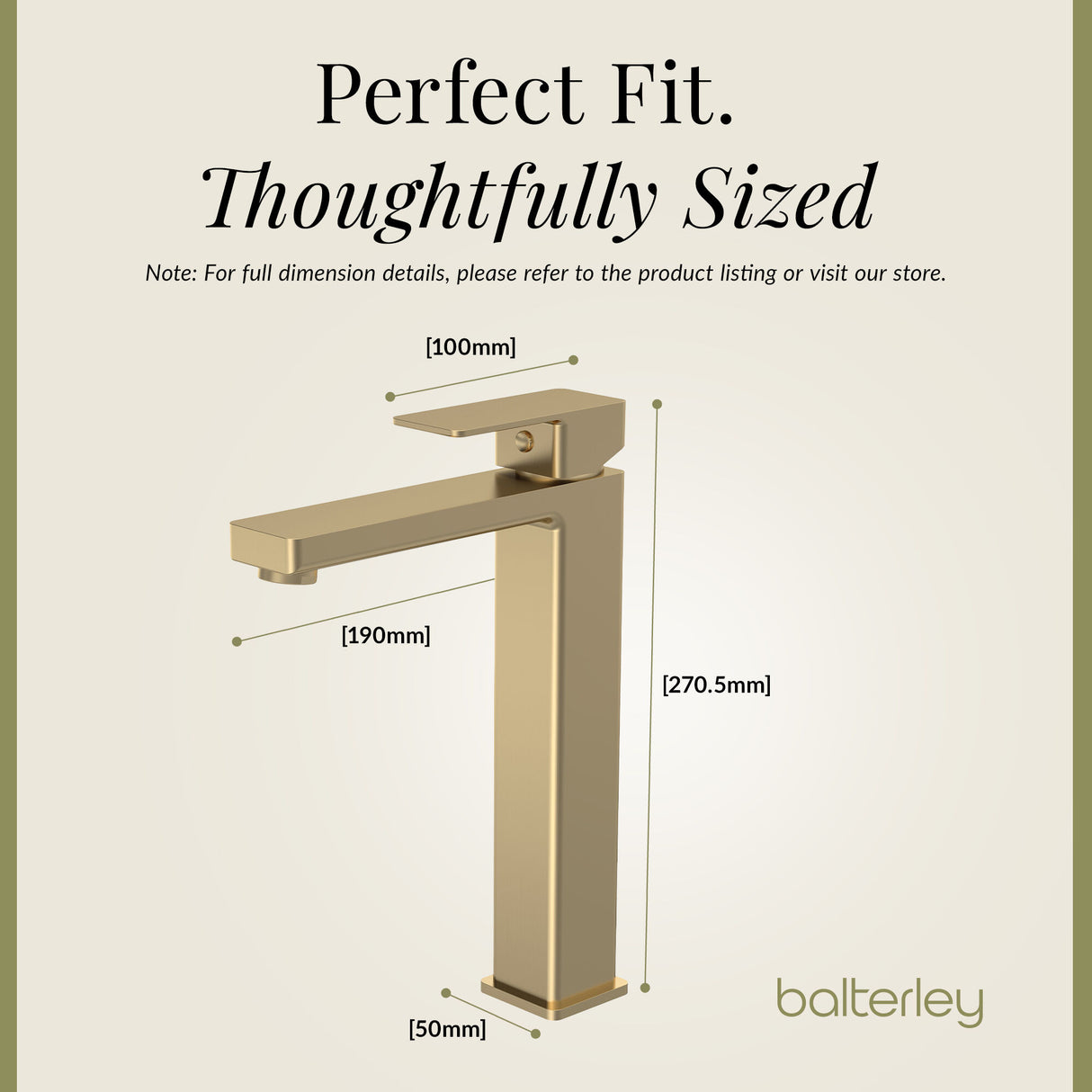 Square Tall High Rise Mono Basin Mixer Tap - Choice of Finish