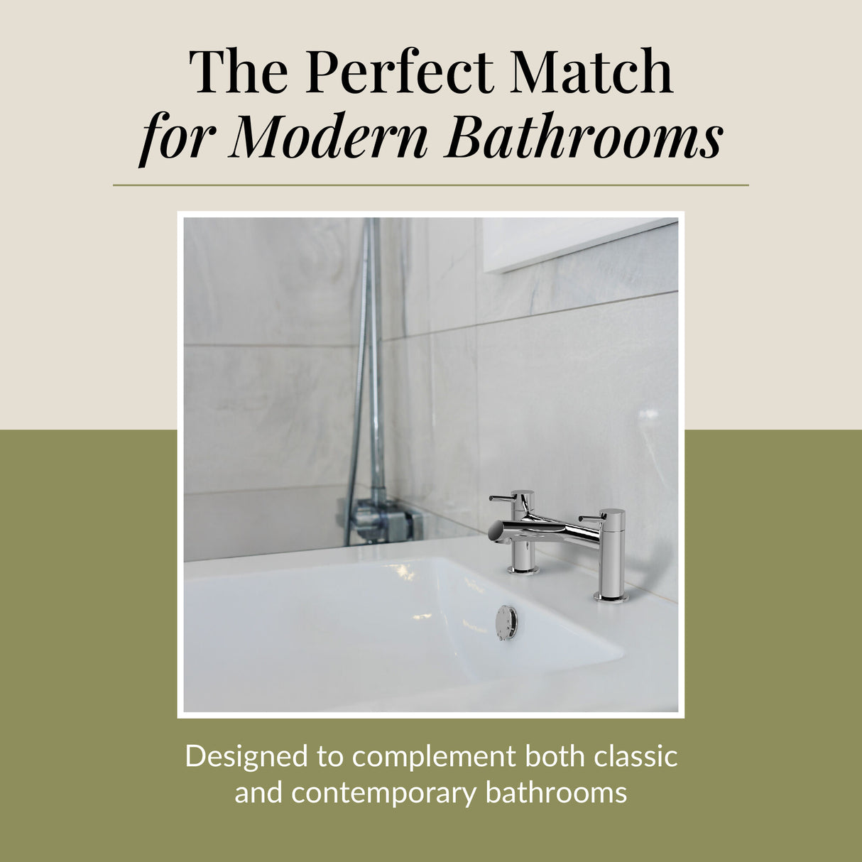 Minimalist Round Deck Mounted Bath Filler Tap - Choice of Finish