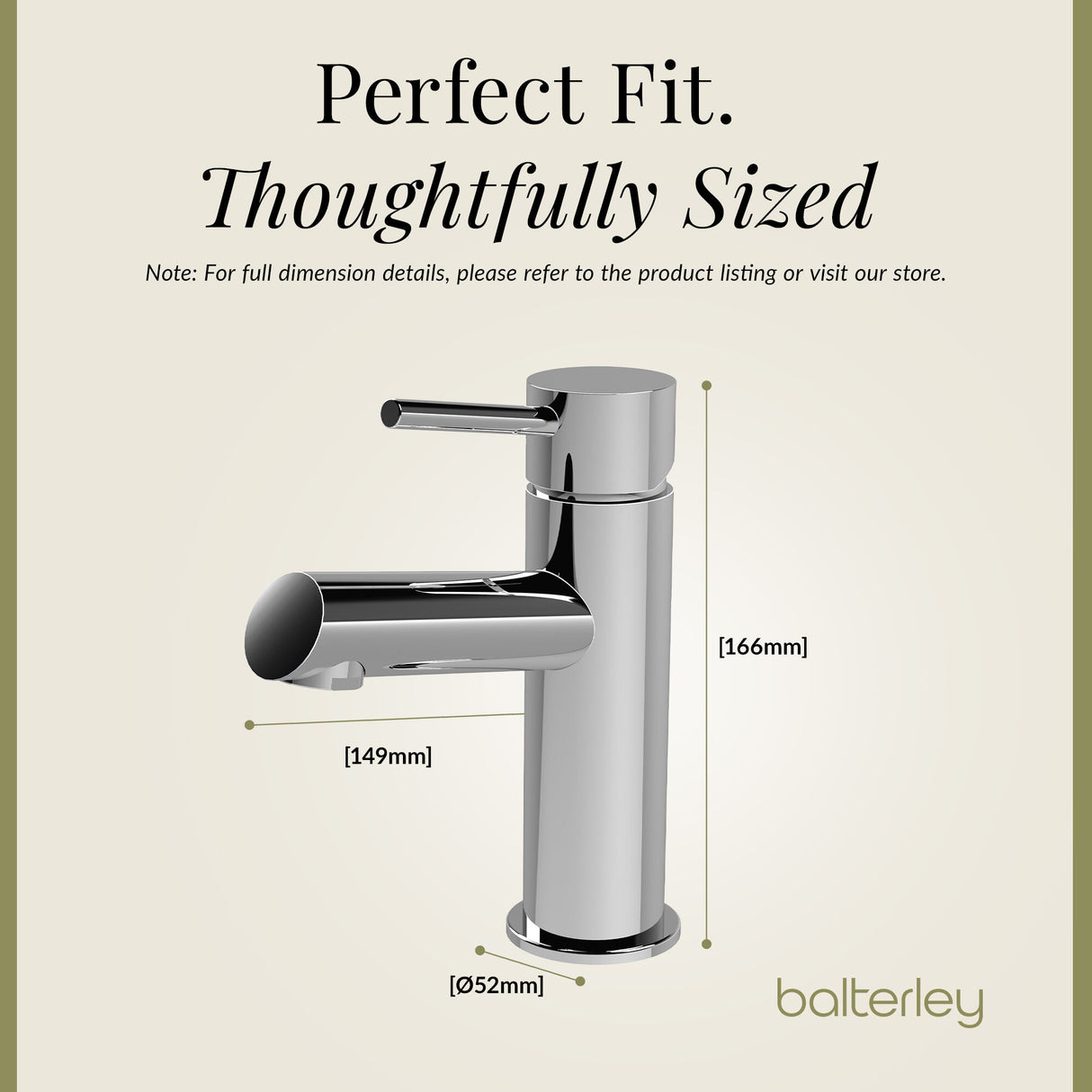 Minimalist Round Mono Basin Mixer Tap & Push Button Waste - Choice of Finish