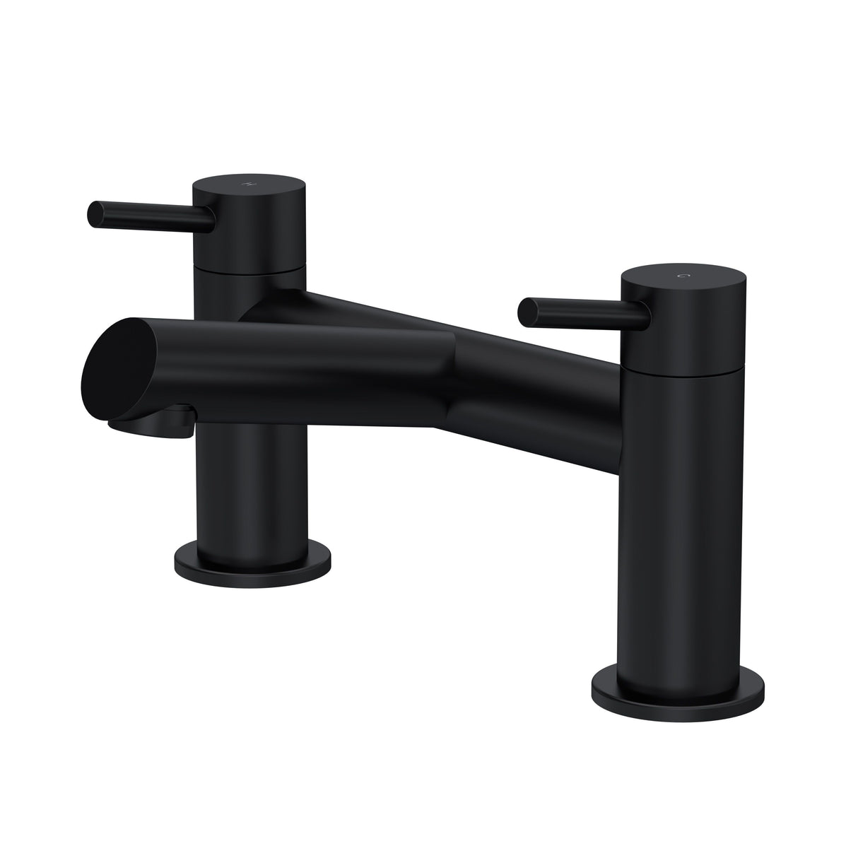 Minimalist Round Deck Mounted Bath Filler Tap - Choice of Finish