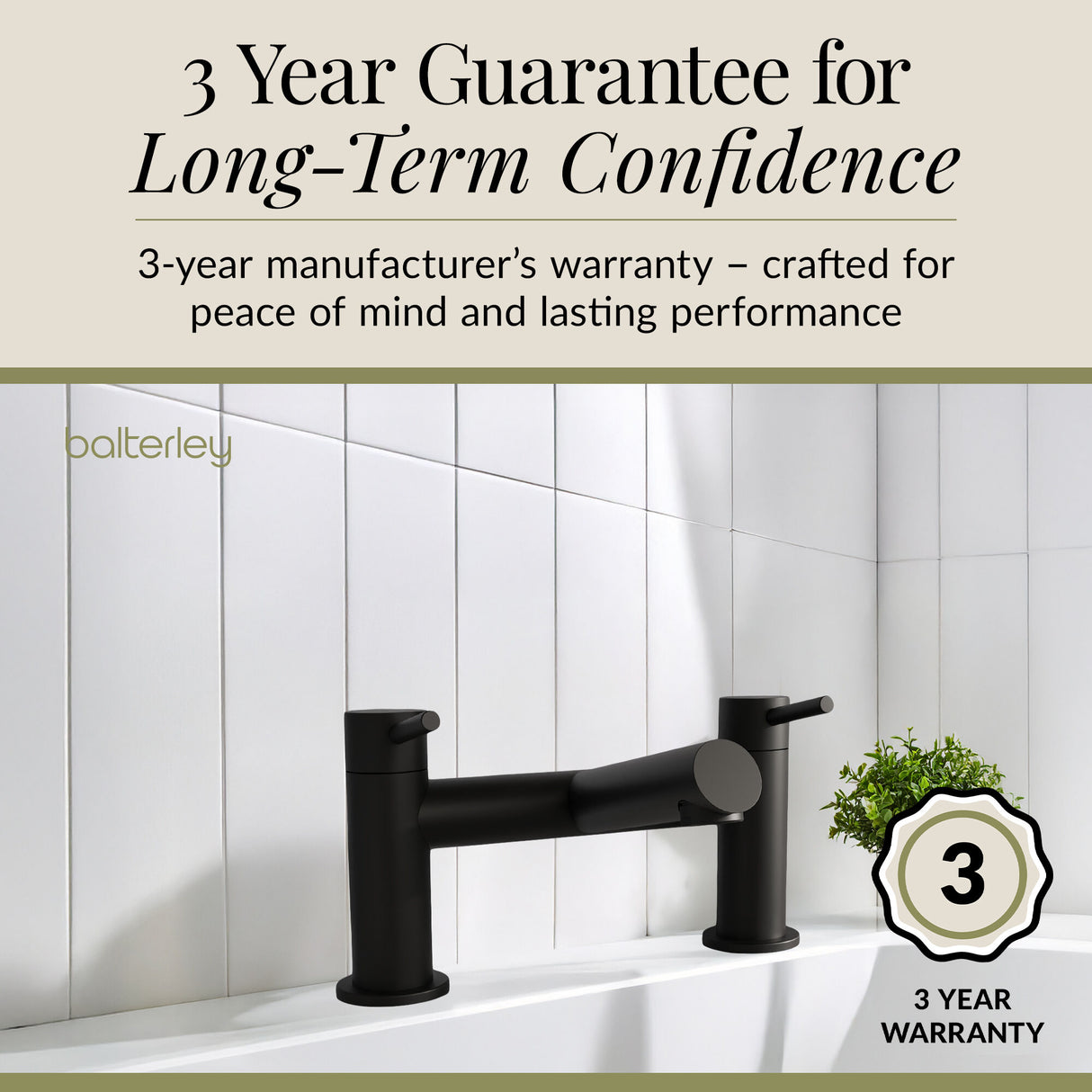 Minimalist Round Deck Mounted Bath Filler Tap - Choice of Finish