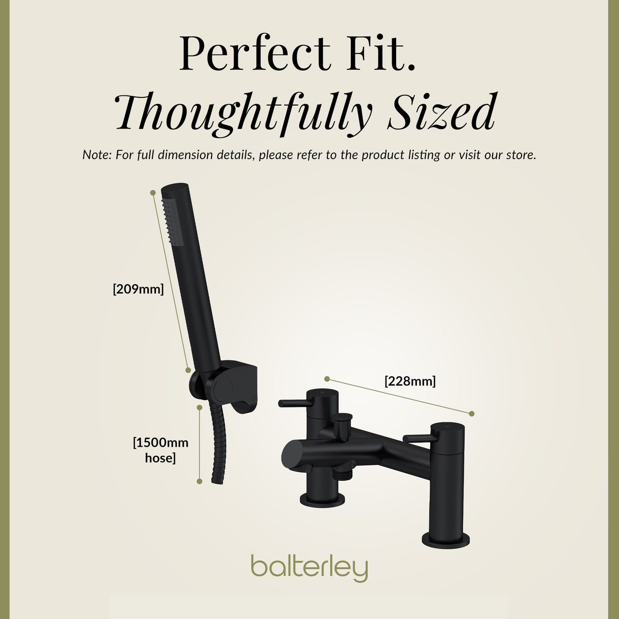 Round Minimalist Bath Shower Mixer Tap with Shower Kit - Choice of Finish