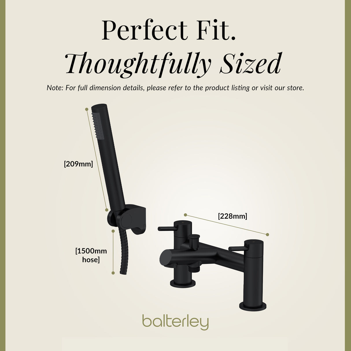 Round Minimalist Bath Shower Mixer Tap with Shower Kit - Choice of Finish