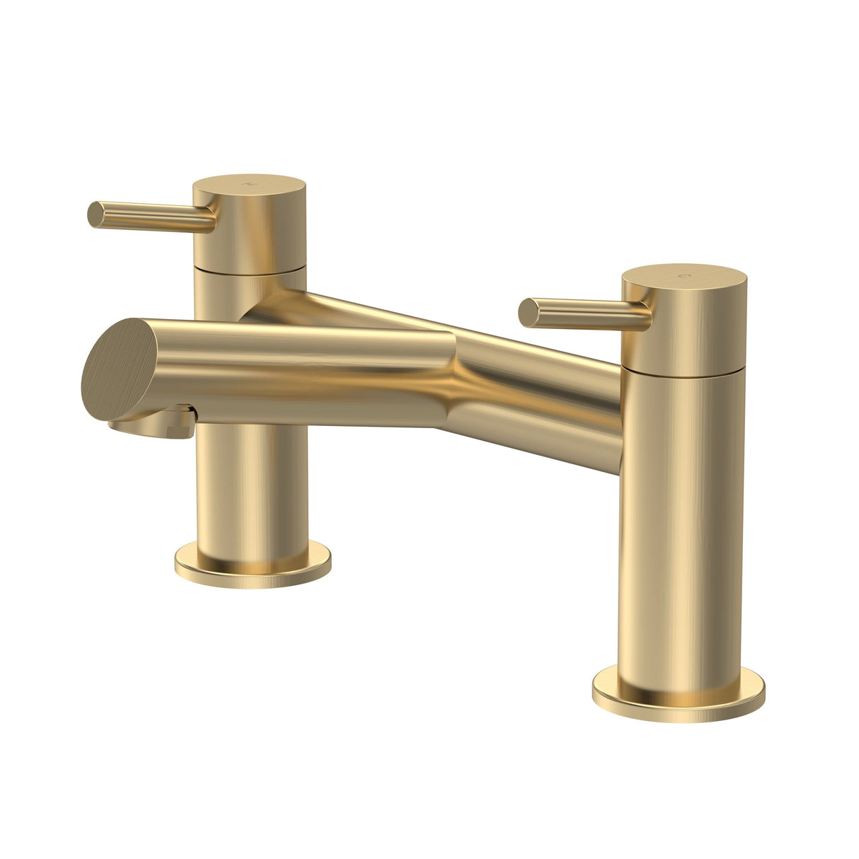 Minimalist Round Deck Mounted Bath Filler Tap - Choice of Finish