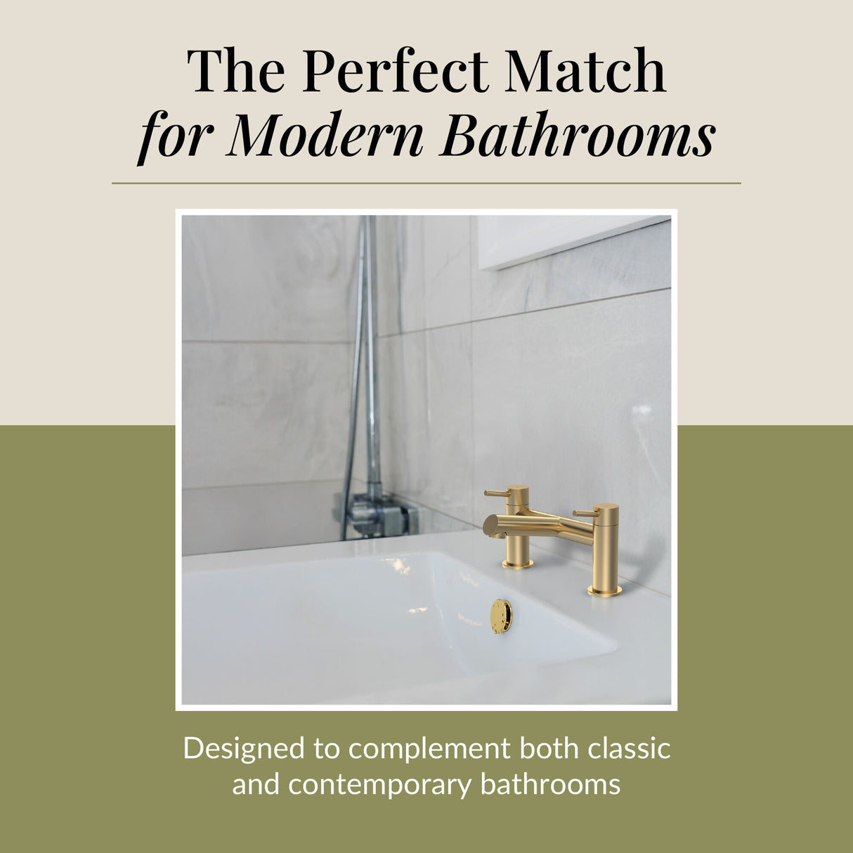 Minimalist Round Deck Mounted Bath Filler Tap - Choice of Finish